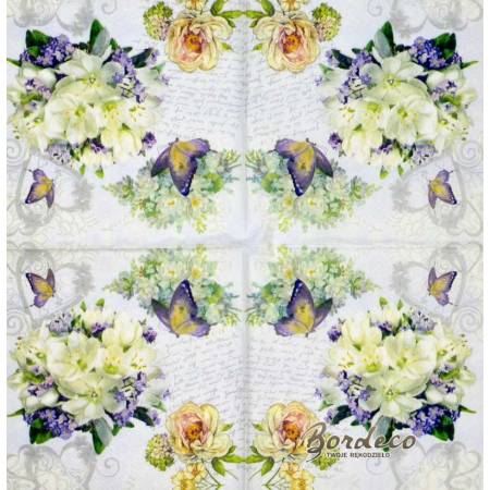 Serwetka decoupage firmy AMBIENTE wiosenny bukiet 33x33cm